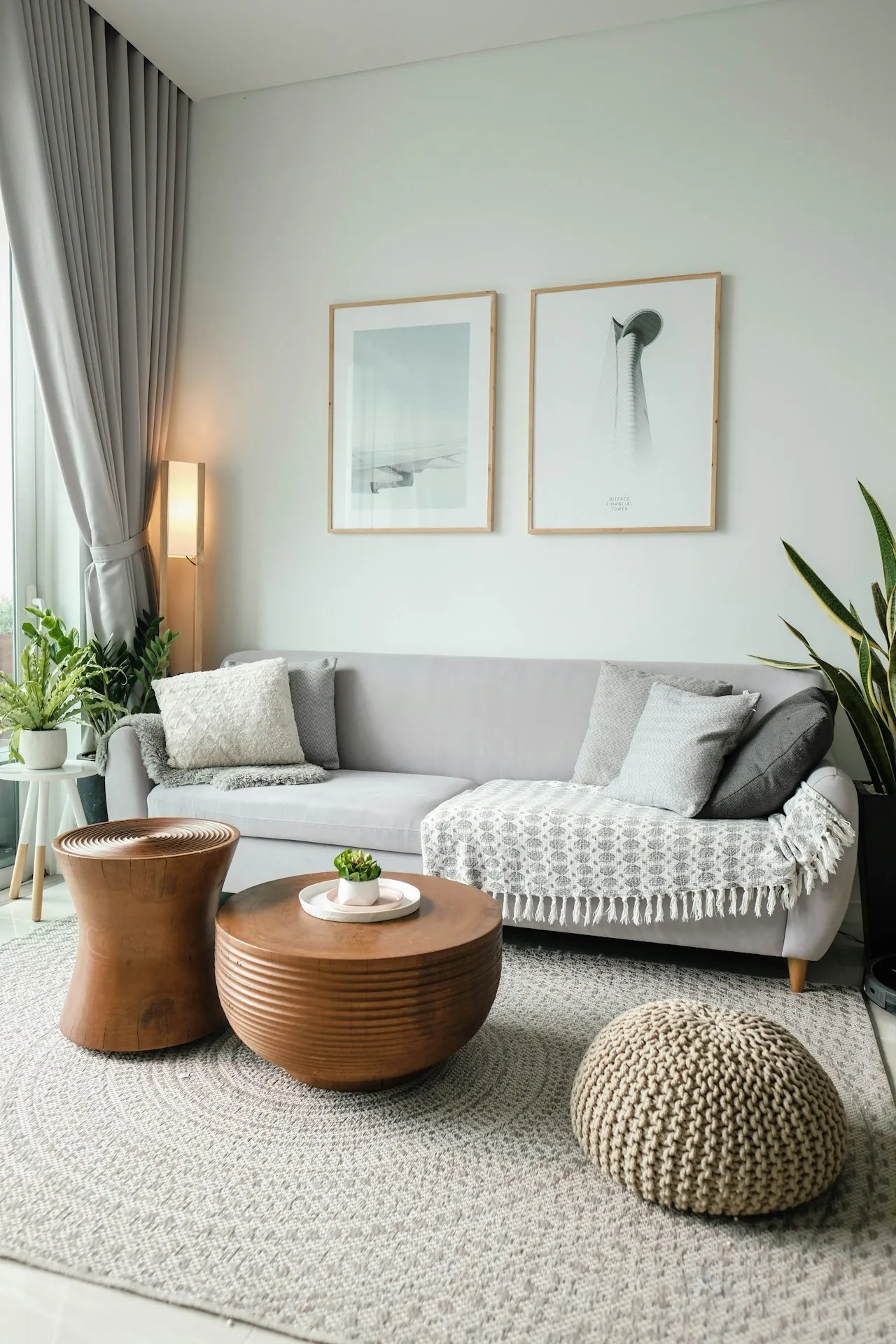 Warm Indian-contemporary living space